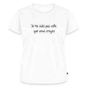 Citations - T-shirt Premium bio Femme - blanc - Devant - AI Model Female 172 dark (172cm)