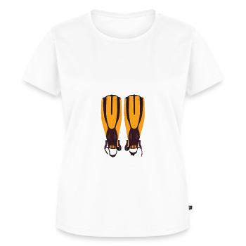 Tauchen Taucher Taucherflossen - Frauen Premium Bio T-Shirt - Weiß - Vorne - AI Model Female 172 dark (172cm)