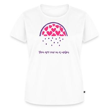 One in a melon - Frauen Premium Bio T-Shirt - Weiß - Vorne - AI Model Female 172 dark (172cm)