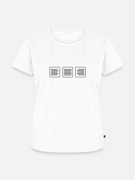Textausrichtung - Frauen Premium Bio T-Shirt - Weiß