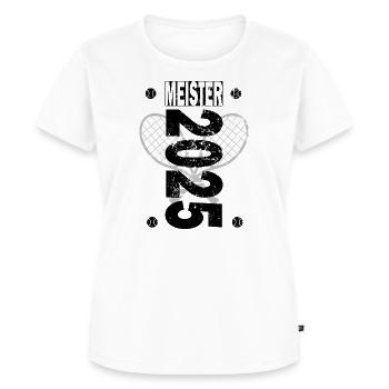 Kreisliga tennis Meister 2025 - Frauen Premium Bio T-Shirt - Weiß - Vorne - AI Model Female 172 dark (172cm)