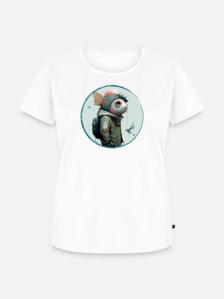 Fish Guy - Frauen Premium Bio T-Shirt - Weiß
