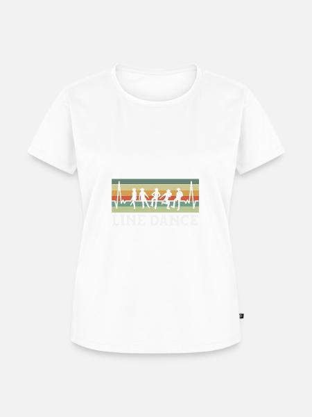 Line Dance Musik - Frauen Premium Bio T-Shirt - Weiß