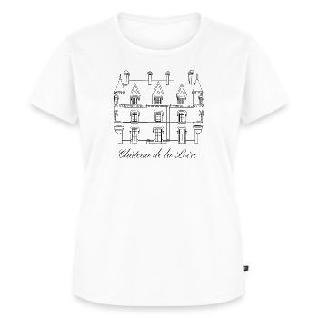 Château de la Loire France - Noir - T-shirt Premium bio Femme - blanc - Devant - AI Model Female 172 dark (172cm)