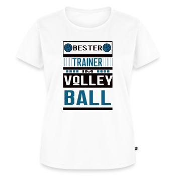 Volleyball Trainer Bester Volleyballtrainer Team - Frauen Premium Bio T-Shirt - Weiß - Vorne - AI Model Female 172 dark (172cm)