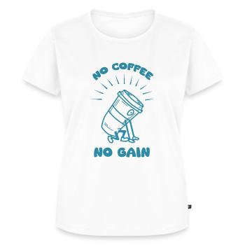 no coffee no gain - Frauen Premium Bio T-Shirt - Weiß - Vorne - AI Model Female 172 dark (172cm)