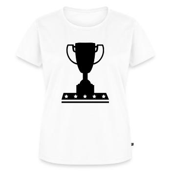 pokal_wu1 - Frauen Premium Bio T-Shirt - Weiß - Vorne - AI Model Female 172 dark (172cm)