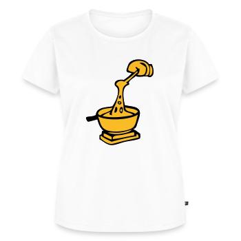 Koch Schweizer kulinarische Spezialität Fondue - Frauen Premium Bio T-Shirt - Weiß - Vorne - AI Model Female 172 dark (172cm)