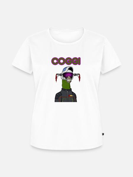 COGGI REITER - Frauen Premium Bio T-Shirt - Weiß