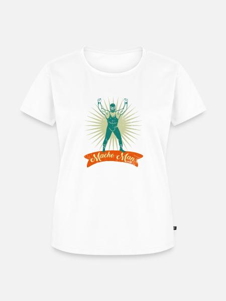 Wrestling Macho Man - Frauen Premium Bio T-Shirt - Weiß