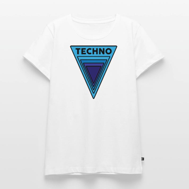 Techno Techno Techno Blue Triangles Hard Dark Acid Women's Premium Organic T-shirt