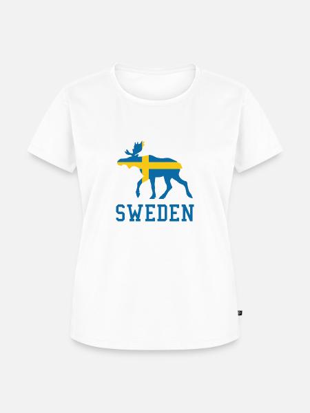 Sweden Moose - Frauen Premium Bio T-Shirt - Weiß