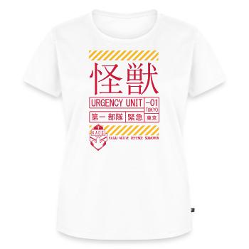 Kaiju Squadron K.A.D.S. - Frauen Premium Bio T-Shirt - Weiß - Vorne - AI Model Female 172 dark (172cm)