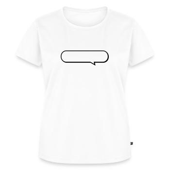 speech bubble - Women's Premium Organic T-shirt - white - Front - AI Model Female 172 dark (172cm)