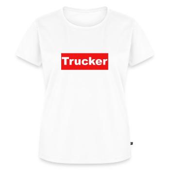 Trucker - Frauen Premium Bio T-Shirt - Weiß - Vorne - AI Model Female 172 dark (172cm)
