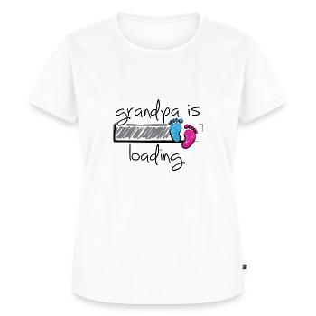 Slogan grand-père est en cours de chargement. Devenir grand-père et grand-mère - T-shirt Premium bio Femme - blanc - Devant - AI Model Female 172 dark (172cm)