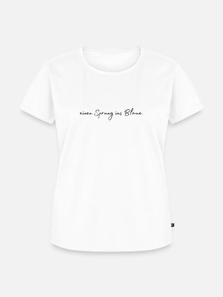 Sprung ins Blaue - Frauen Premium Bio T-Shirt - Weiß