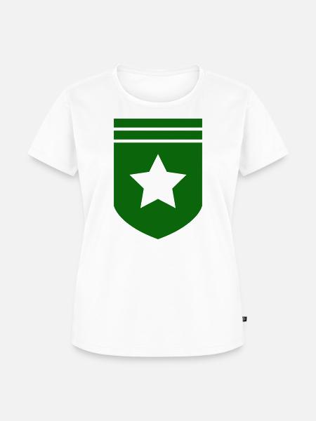 Grünes Abzeichen mit Stern - Frauen Premium Bio T-Shirt - Weiß
