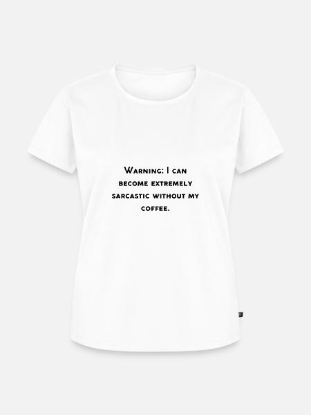 Lustiges Café-Design - Frauen Premium Bio T-Shirt - Weiß