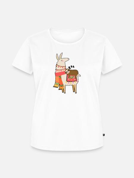 Funny Sloth Quotes - Frauen Premium Bio T-Shirt - Weiß