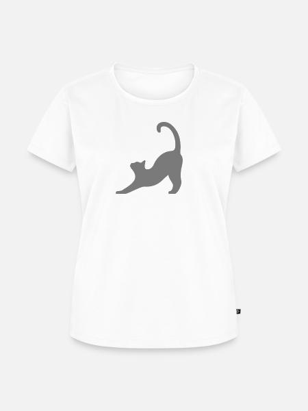 Katze grau - Frauen Premium Bio T-Shirt - Weiß