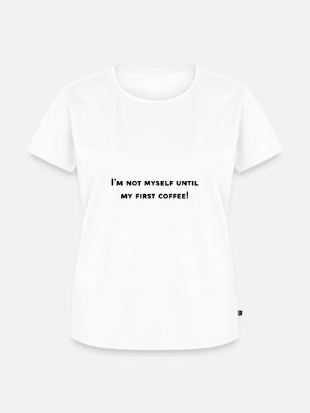 Lustiges Kaffee-Design - Frauen Premium Bio T-Shirt - Weiß