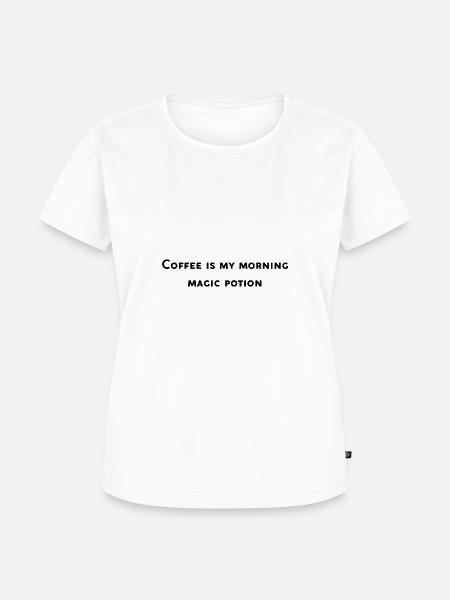 Lustiges Café-Design - Frauen Premium Bio T-Shirt - Weiß