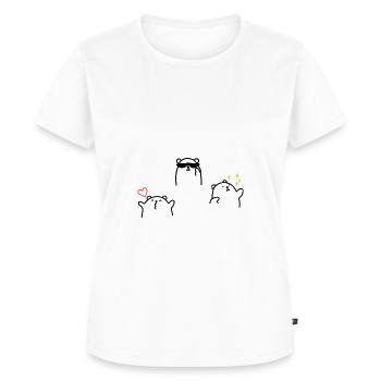 Gute Energie Bären Bärenliebe Kuschel Liebe Paar - Frauen Premium Bio T-Shirt - Weiß - Vorne - AI Model Female 172 dark (172cm)