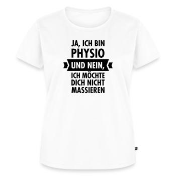 Physio - Massieren - Frauen Premium Bio T-Shirt - Weiß - Vorne - AI Model Female 172 dark (172cm)