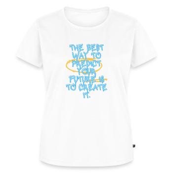 Nice Quotes: The best way to predict your future.. - Women's Premium Organic T-shirt - white - Front - AI Model Female 172 dark (172cm)