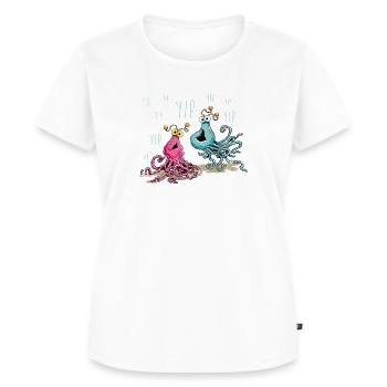 Sesamstraße Yip Yip Alien - Frauen Premium Bio T-Shirt - Weiß - Vorne - AI Model Female 172 dark (172cm)