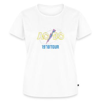 AC/DC Funky Logo 1978 Tournée - T-shirt Premium bio Femme - blanc - Devant - AI Model Female 172 dark (172cm)