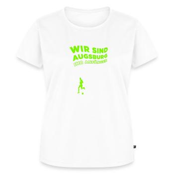 WIR SIND AUGSBURG – IHR ANFÄNGER ! 4c green on w b - Frauen Premium Bio T-Shirt - Weiß - Vorne - AI Model Female 172 dark (172cm)