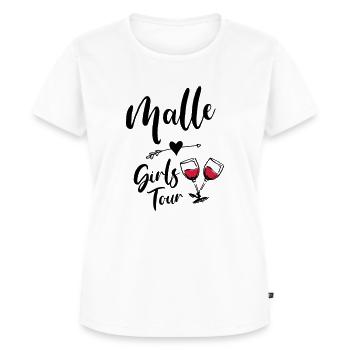malle girls tour - Frauen Premium Bio T-Shirt - Weiß - Vorne - AI Model Female 172 dark (172cm)