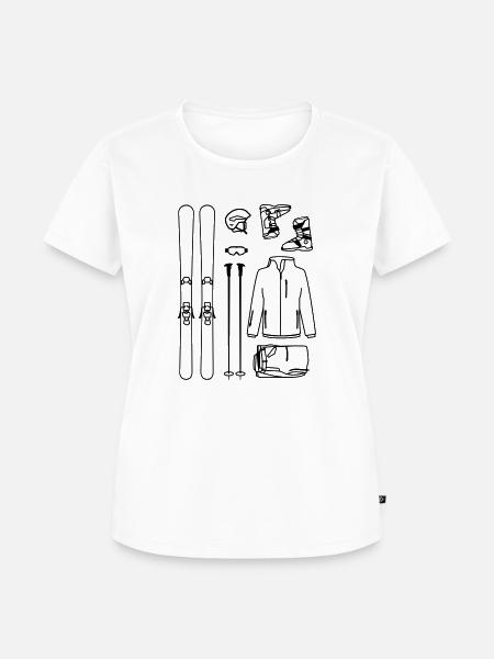 Ski - Frauen Premium Bio T-Shirt - Weiß