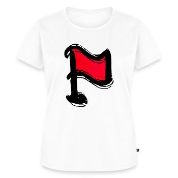 Rote Flagge - Frauen Premium Bio T-Shirt - Weiß - Vorne - AI Model Female 172 dark (172cm)