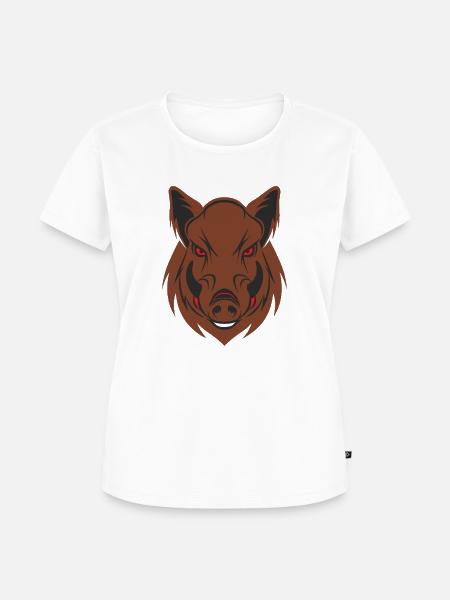 Brauner Kopf - Frauen Premium Bio T-Shirt - Weiß