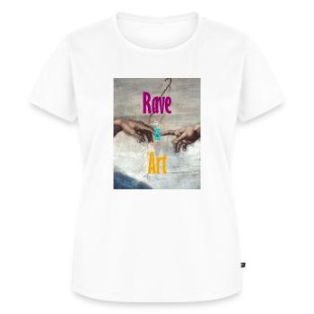 Rave is Art - Frauen Premium Bio T-Shirt - Weiß - Vorne - AI Model Female 172 dark (172cm)