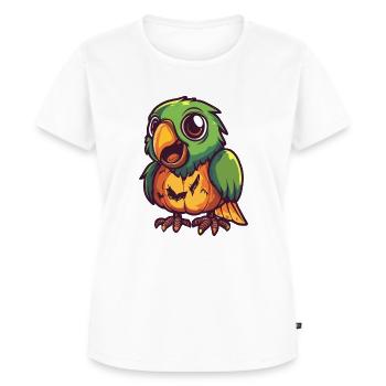 Papagai Halloween Zombie - Frauen Premium Bio T-Shirt - Weiß - Vorne - AI Model Female 172 dark (172cm)