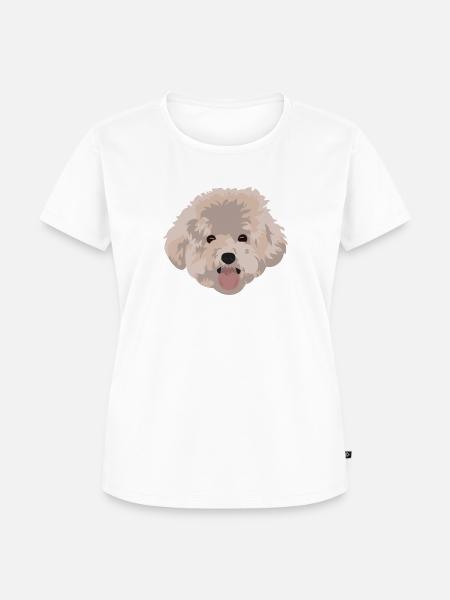 Poodle - Frauen Premium Bio T-Shirt - Weiß