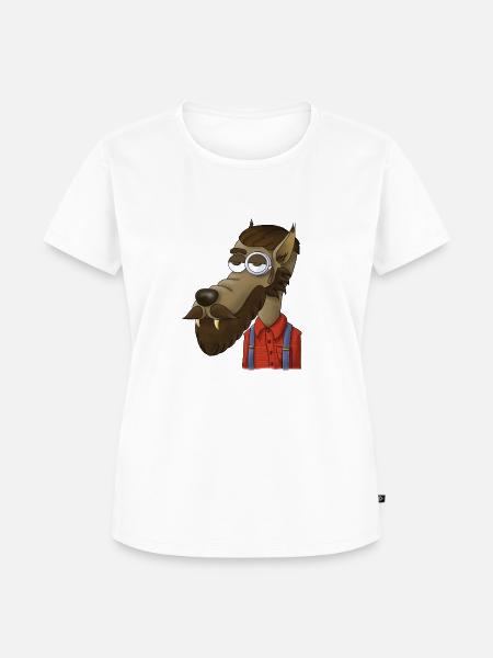 Hipsterwolf - Frauen Premium Bio T-Shirt - Weiß
