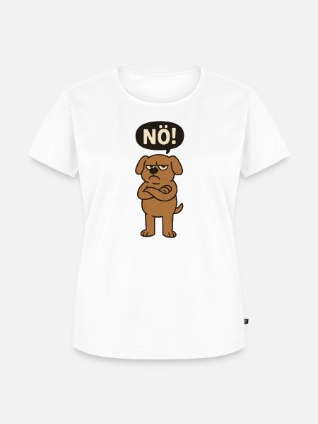 Statement Hund Nö Einfach Nein - Frauen Premium Bio T-Shirt - Weiß