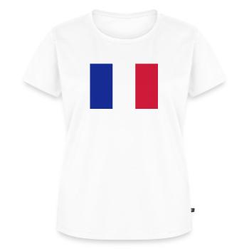 Drapeau de France - T-shirt Premium bio Femme - blanc - Devant - AI Model Female 172 dark (172cm)