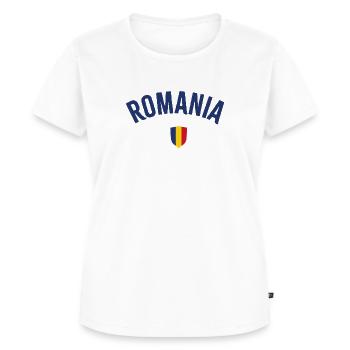 Roumanie - T-shirt Premium bio Femme - blanc - Devant - AI Model Female 172 dark (172cm)