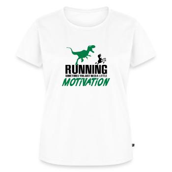 Running - Sometimes you just need a motivation - Frauen Premium Bio T-Shirt - Weiß - Vorne - AI Model Female 172 dark (172cm)