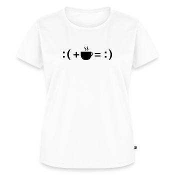 Formula For Happiness (Coffee) - Frauen Premium Bio T-Shirt - Weiß - Vorne - AI Model Female 172 dark (172cm)