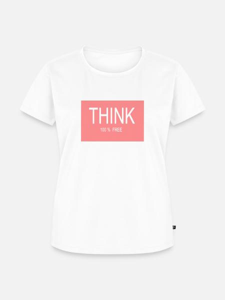 THINK 100 % FREE - Frauen Premium Bio T-Shirt - Weiß