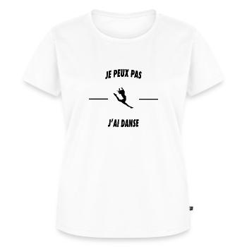 Je peux pas j'ai danse - T-shirt Premium bio Femme - blanc - Devant - AI Model Female 172 dark (172cm)
