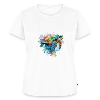 Schildkröten Turtles Reptilien Wasserschildkröte - Frauen Premium Bio T-Shirt - Weiß - Vorne - AI Model Female 172 dark (172cm)