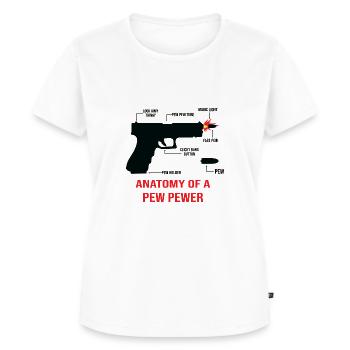 Anatomy of a pew - Frauen Premium Bio T-Shirt - Weiß - Vorne - AI Model Female 172 dark (172cm)